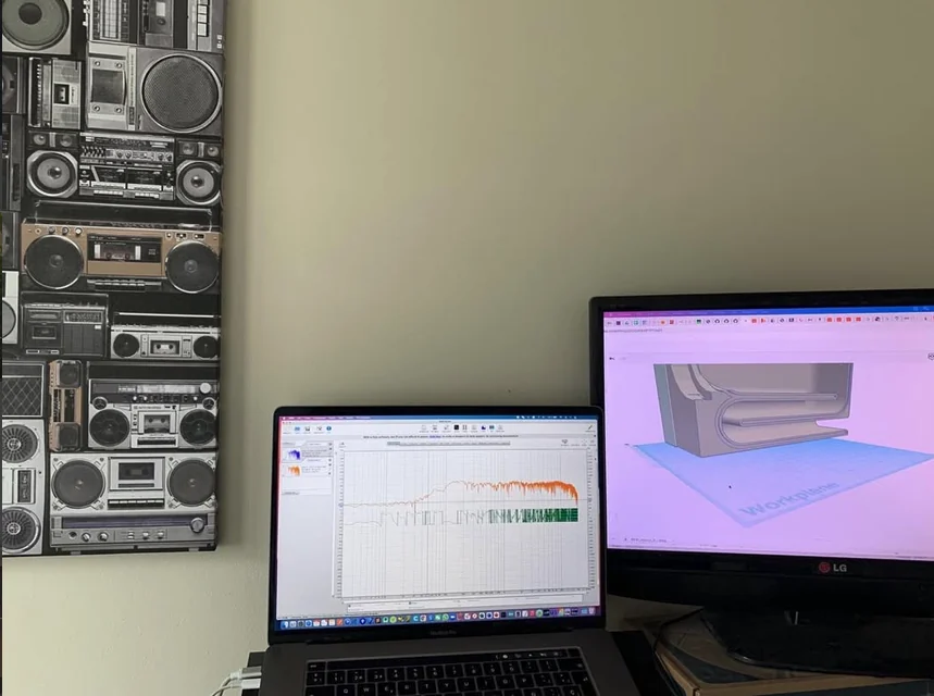 Computer-aided speaker enclosure design and frequency response measurements